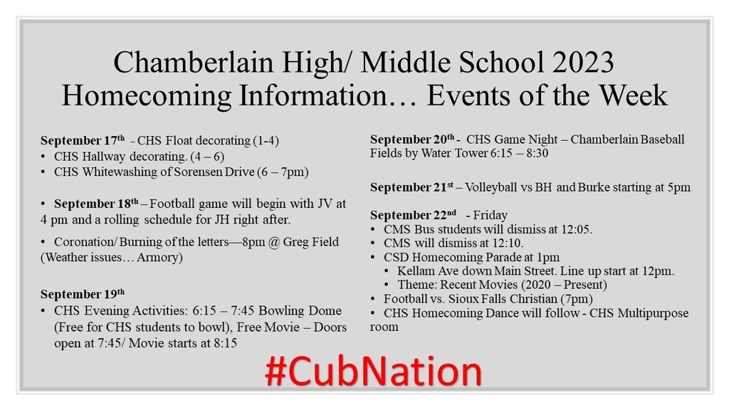 Live Feed Chamberlain Middle & High School